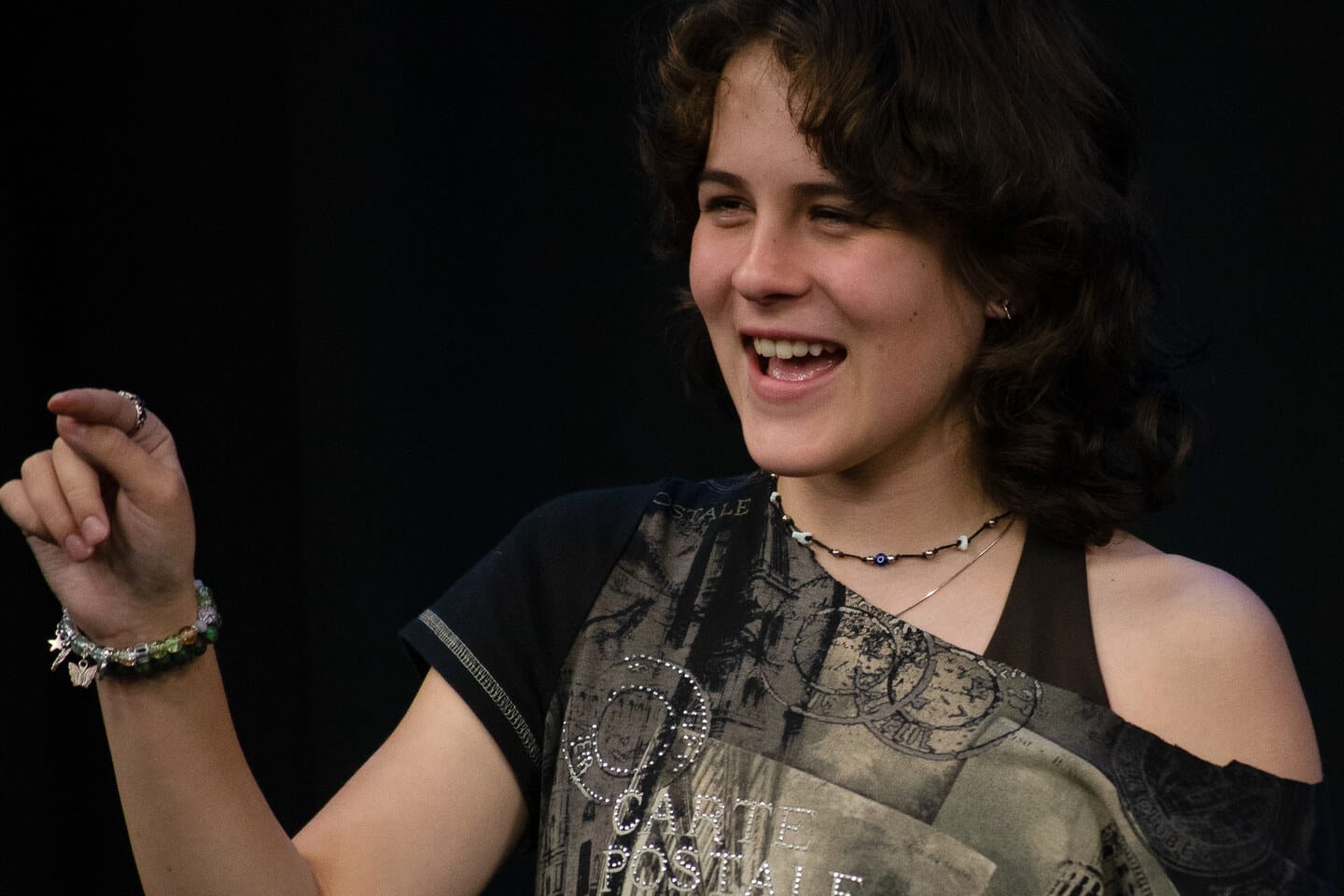 A teen student mid-scene in a script class at Dearing Acting Studio